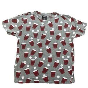 SUPER Massive Beer Pong Gray XL T-Shirt Tee